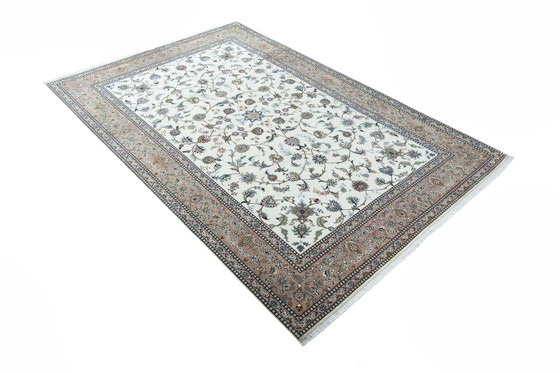 Image 1 of Hand-knotted Tabriz 50 Raj With Silk Oriental Rug - 302 X 198 Cm