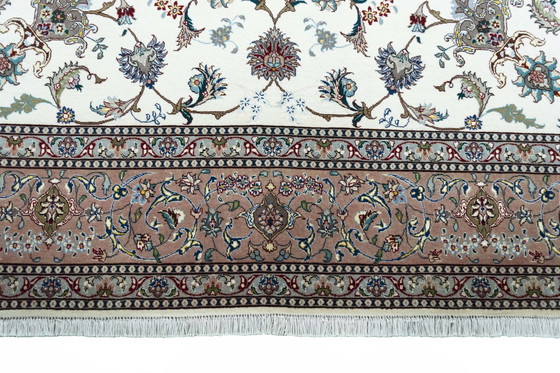 Image 1 of Hand-knotted Tabriz 50 Raj With Silk Oriental Rug - 302 X 198 Cm