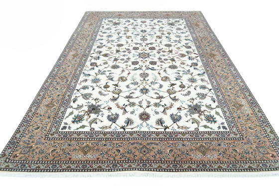 Image 1 of Hand-knotted Tabriz 50 Raj With Silk Oriental Rug - 302 X 198 Cm