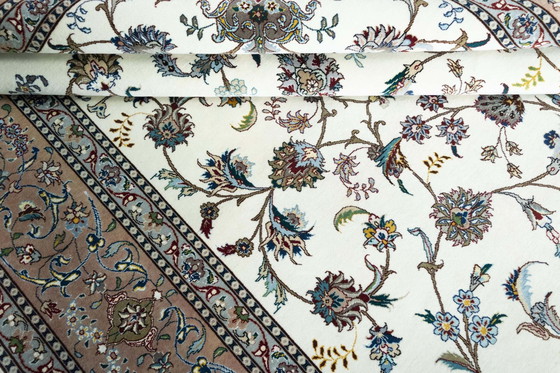 Image 1 of Hand-knotted Tabriz 50 Raj With Silk Oriental Rug - 302 X 198 Cm