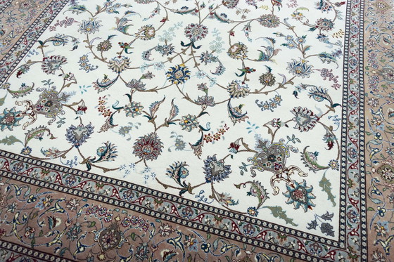 Image 1 of Hand-knotted Tabriz 50 Raj With Silk Oriental Rug - 302 X 198 Cm