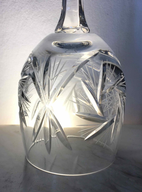 Image 1 of Juego de 12 copas de vino de cristal tallado de Bohemia 