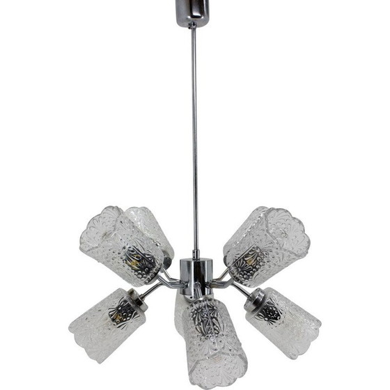 Image 1 of Vintage Sputnik chandelier in chrome, Czechoslovakia 1970