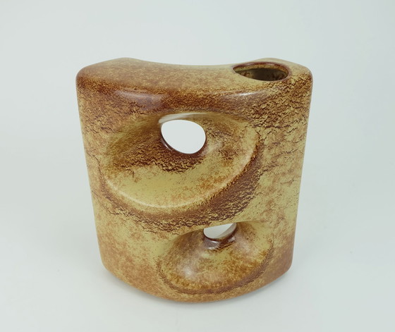 Image 1 of Very Beautiful Sculptural Bertoncello Italy Ceramic Vase Roberto Rigon 1970S Model 911