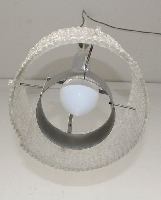Image 1 of Ceiling Pendant Light, Kalmar, Mid Century Modern, Art Deco, Minimalist, Murano Glass, Hyper Vintage, Unique