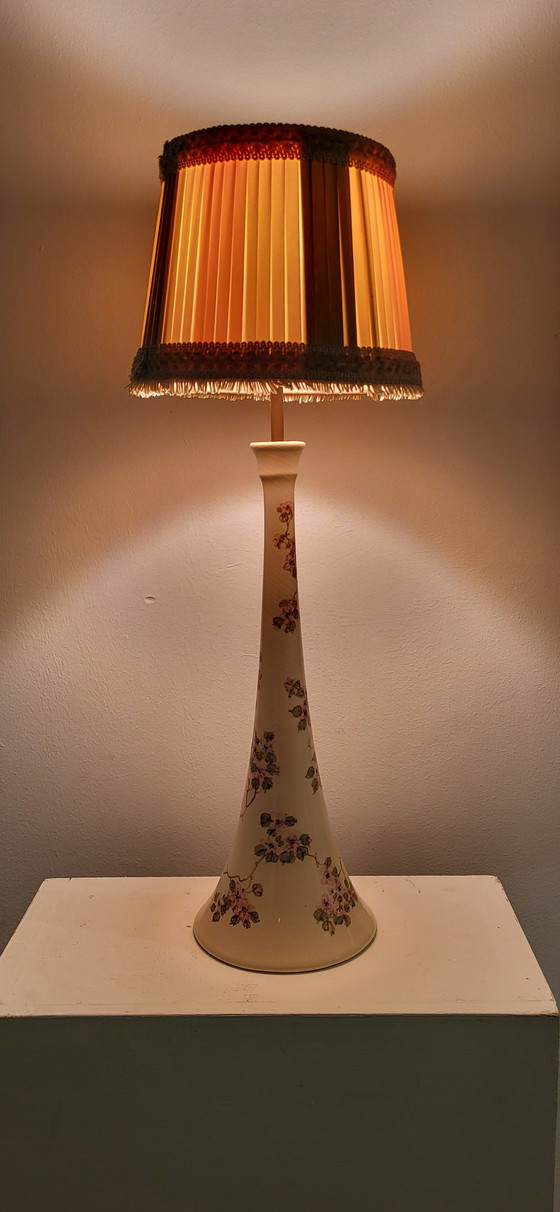 Image 1 of Ceramic Handpainted Blossom Lamp