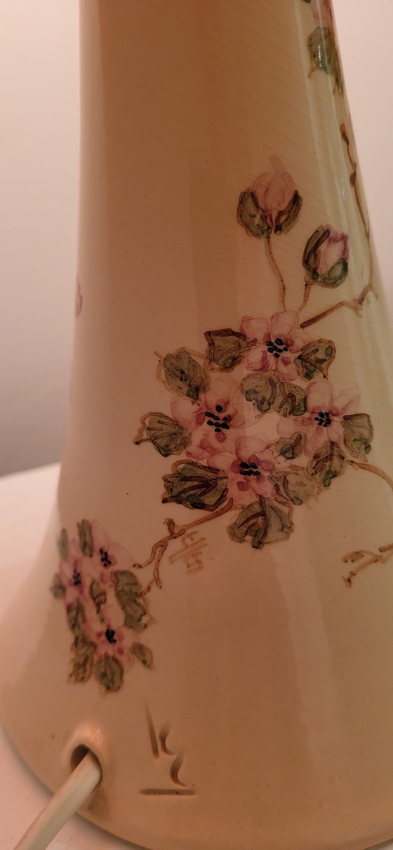 Image 1 of Ceramic Handpainted Blossom Lamp