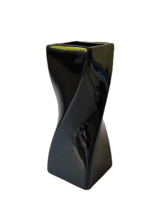 Image 1 of Vaso nero vintage attorcigliato