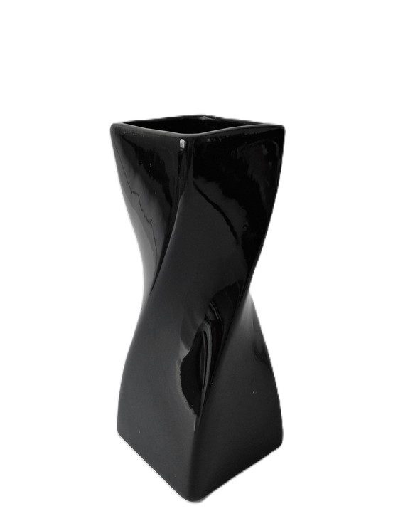 Image 1 of Vaso nero vintage attorcigliato