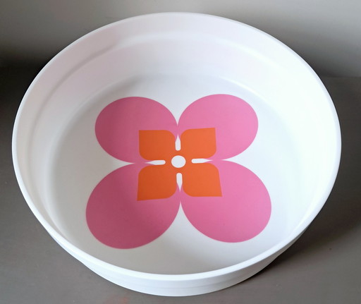 Large white Guzzini/Ornella Noorda tray. 70s.