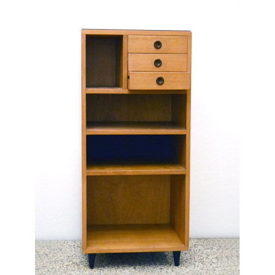 Image 1 of Mensola vintage italiana in legno e vetro, anni '50