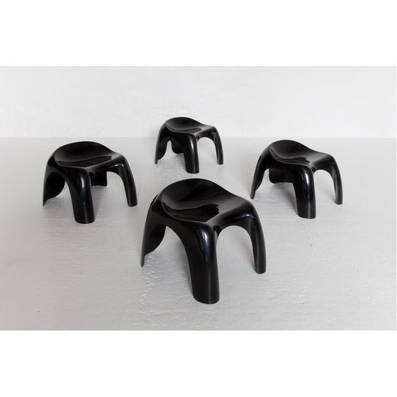 Image 1 of Set of 4 vintage stackable children's stools by Stacy Dukes for Artemide, 1966s