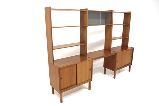  Scandinavian "Triple" Teak Bookcase, Sweden, 1960