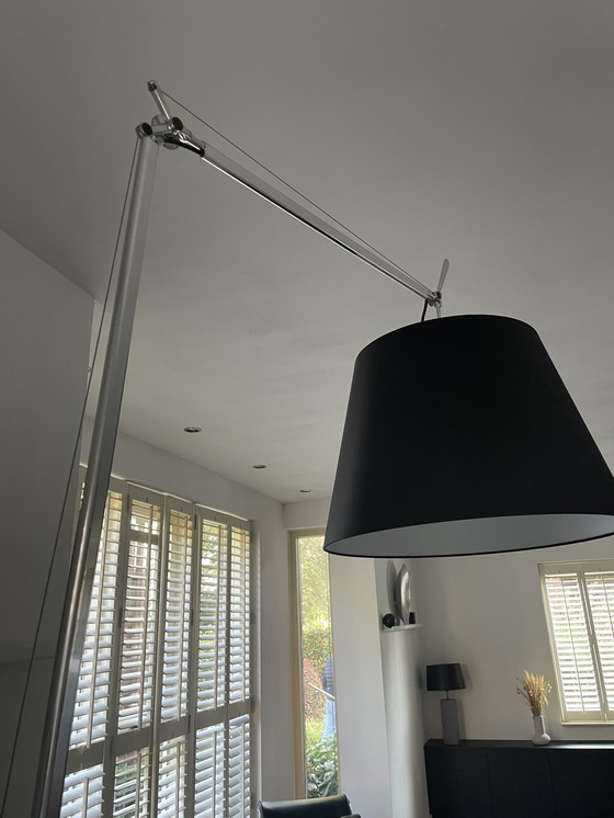 Image 1 of Artemide Floor Lamp With Large Shade In Black