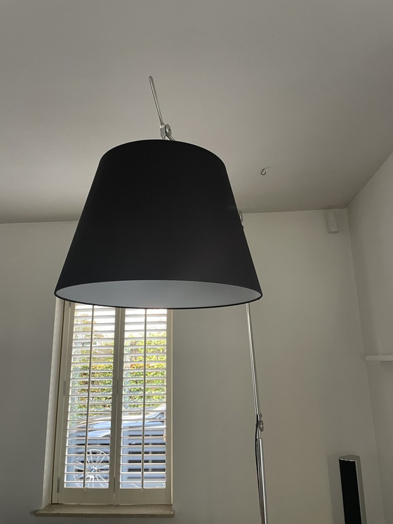 Image 1 of Artemide Floor Lamp With Large Shade In Black