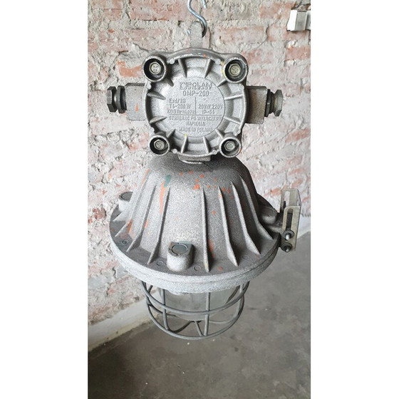 Image 1 of Lampada a sospensione vintage ermeticamente sigillata di Polam Wilkasy, Polonia 1990