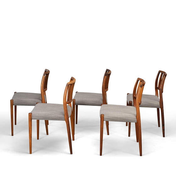 Image 1 of 5x Niels Otto Moller model 83 chairs