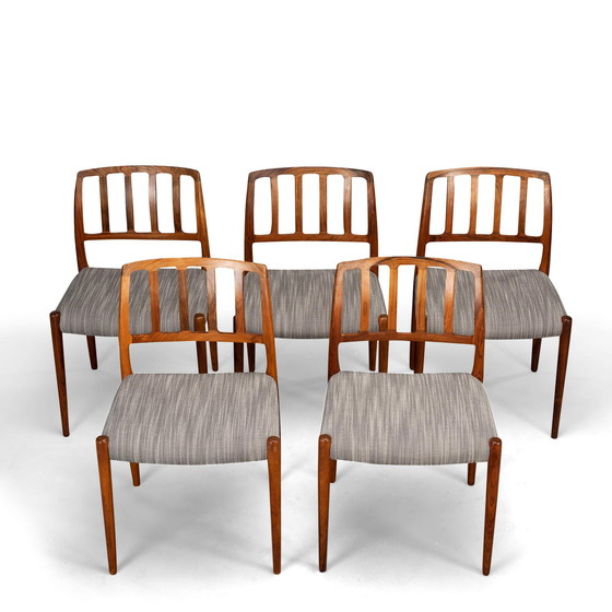 Image 1 of 5x Niels Otto Moller model 83 chairs