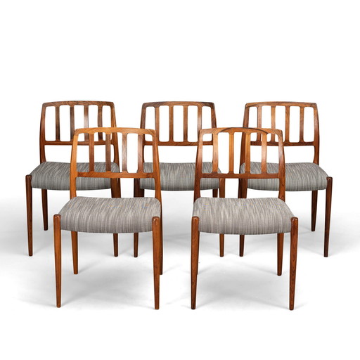 5x Niels Otto Moller model 83 chairs