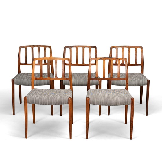 Image 1 of 5x Niels Otto Moller model 83 chairs