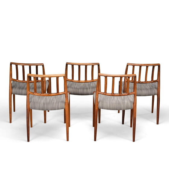 Image 1 of 5x Niels Otto Moller model 83 chairs