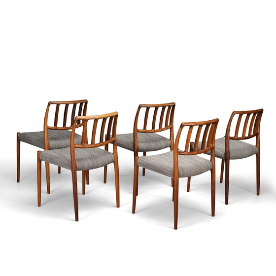 Image 1 of 5x Niels Otto Moller model 83 chairs