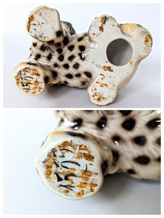 Image 1 of Porcelain Leopard Figurine | Ronzan Italia | 1960'S