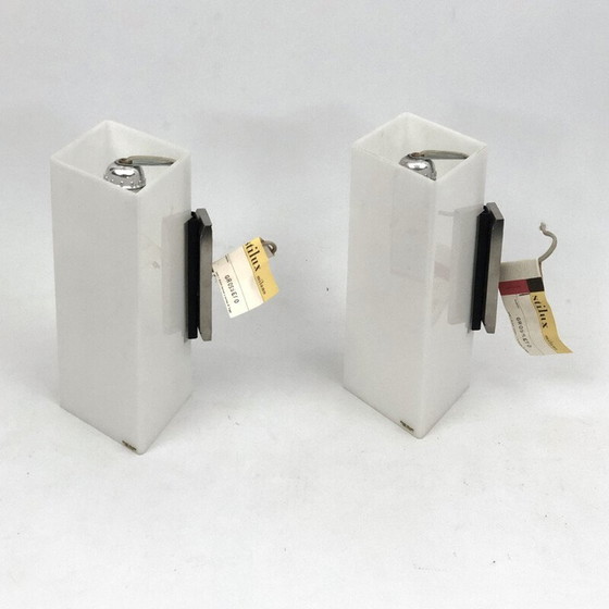 Image 1 of Pair of vintage wall lamp in plexiglass model "Grosseto" by Stilux Milano, Italy 1960