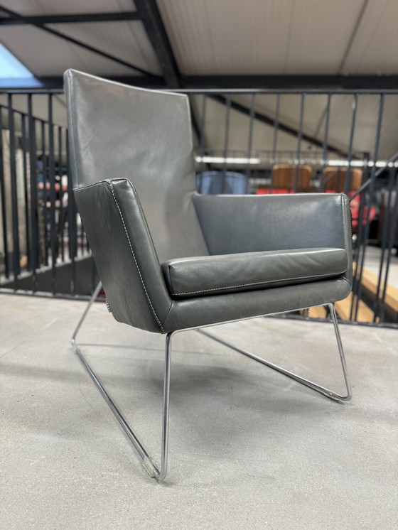 Image 1 of Label Fauteuil Don cuir gris