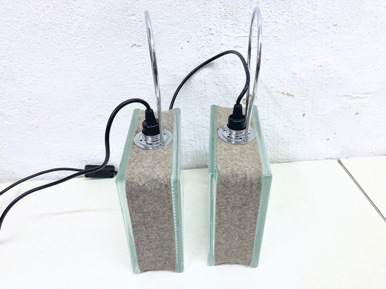 Image 1 of 2 glass block table lamps model Block 4 by Stiletto Design Vertreib Berlin