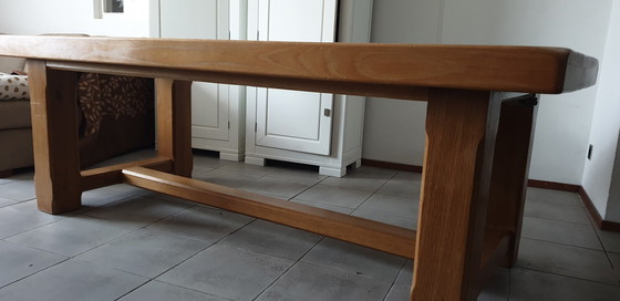 Image 1 of Vintage Tanned Oak Dining Room Table