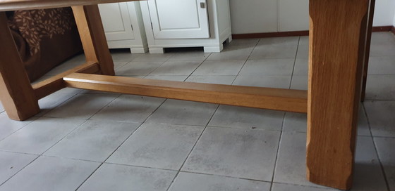 Image 1 of Vintage Tanned Oak Dining Room Table