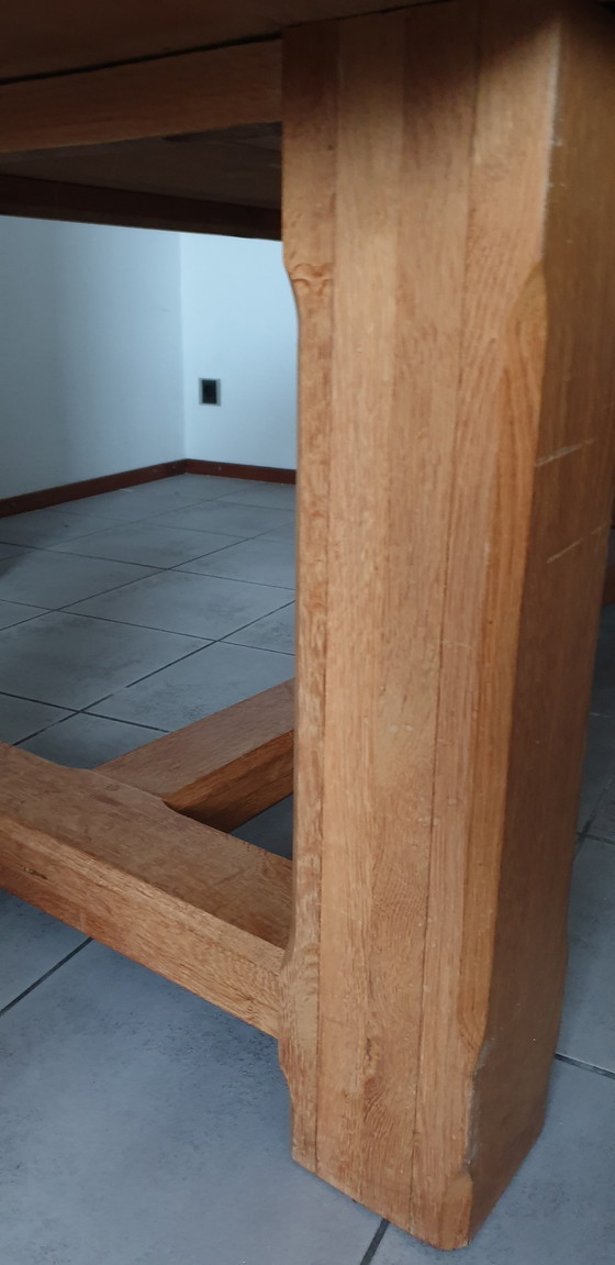 Image 1 of Vintage Tanned Oak Dining Room Table