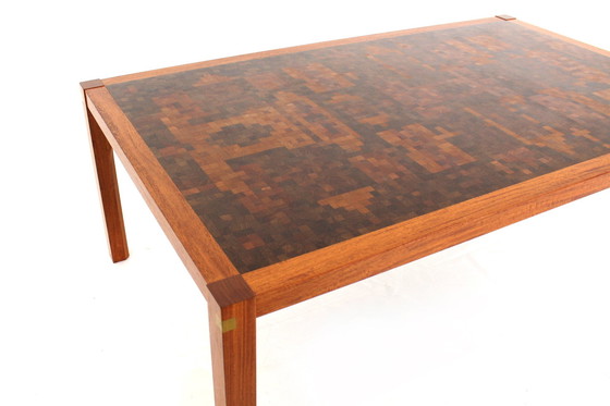 Image 1 of As new, luxury Tranekaer Danish Mid Century Mosaic Coffee Table by Rolf Middelboe and Gorm Lindum Christensen, 1970s #2