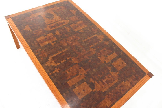 Image 1 of As new, luxury Tranekaer Danish Mid Century Mosaic Coffee Table by Rolf Middelboe and Gorm Lindum Christensen, 1970s #2