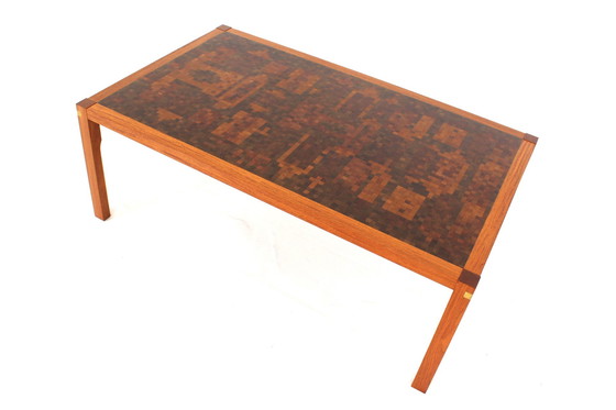 Image 1 of As new, luxury Tranekaer Danish Mid Century Mosaic Coffee Table by Rolf Middelboe and Gorm Lindum Christensen, 1970s #2