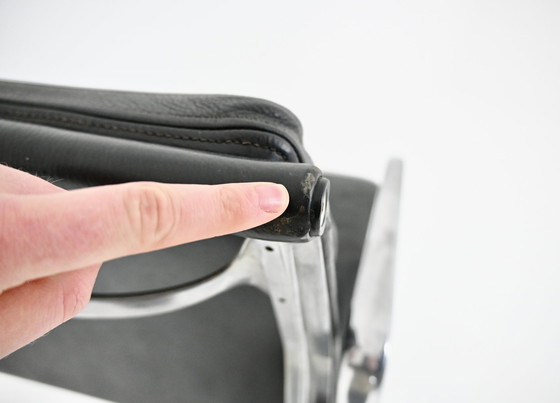 Image 1 of Leather Soft Pad Chair By Charles And Ray Eames For Icf, 1970S