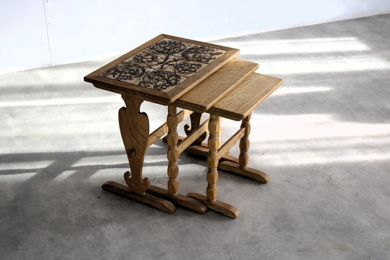 Image 1 of Vintage Danish Set Nesting Tables