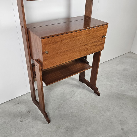 Image 1 of Vintage Italian Bookcase With Desk, Wallunit