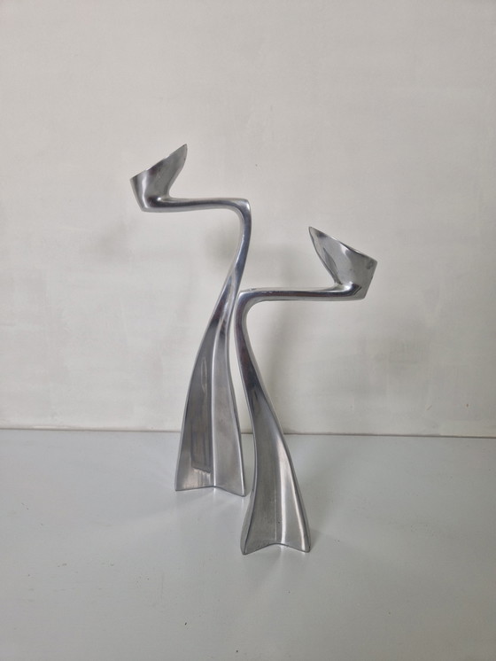 Image 1 of Matthew Hilton swan candleholders