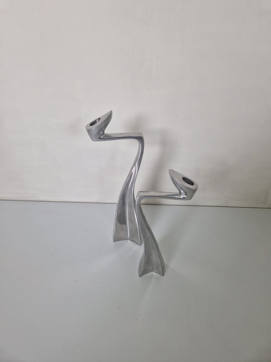 Image 1 of Matthew Hilton swan candleholders