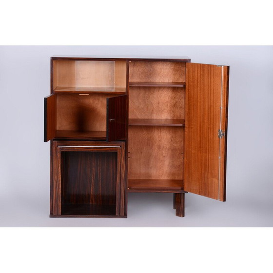 Image 1 of Secretaire Art Déco vintage in vetro opalino, Cecoslovacchia 1930