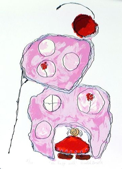 Crazy from the Bosch - Cherry on my roof screen print – lithos zeefdrukken