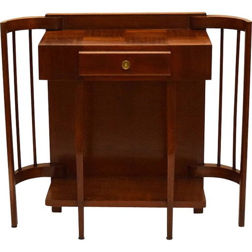 Vintage Art Deco walnut coffee table, Italy 1940