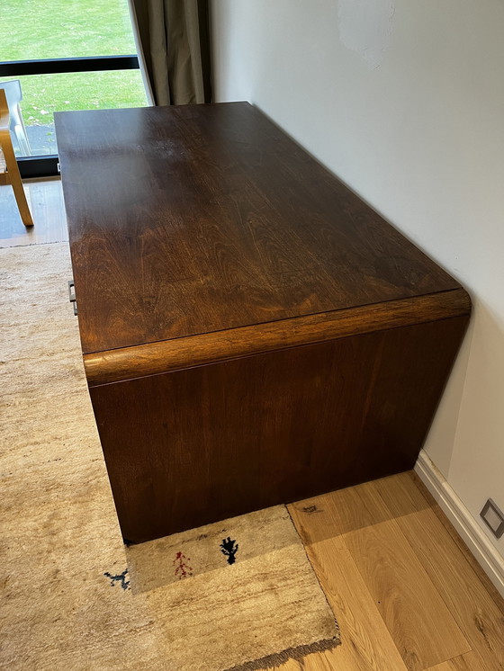 Image 1 of Large Mid - Century Desk Walnut