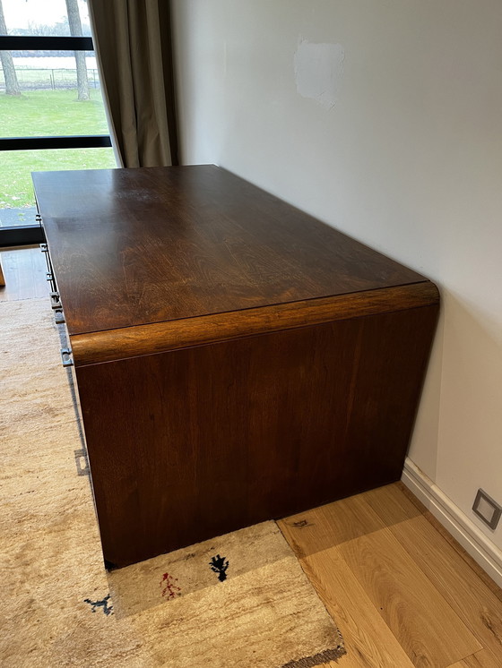 Image 1 of Large Mid - Century Desk Walnut