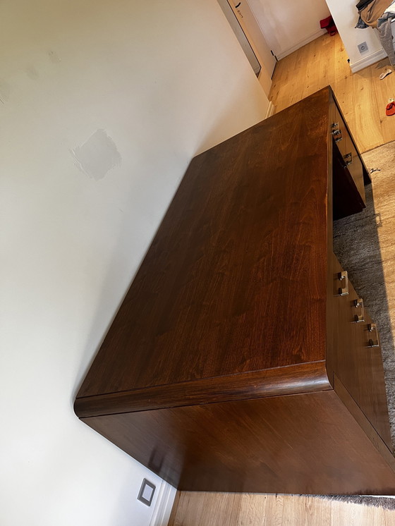 Image 1 of Large Mid - Century Desk Walnut