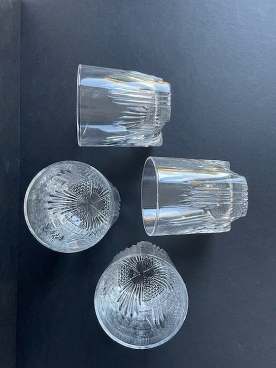 Image 1 of 4 Whiskey Glasses / Tumblers With Glass Motif