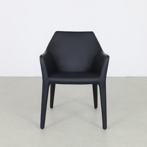 1X Design Chair In Leather "Tip Toe Arm" Bonaldo Italy