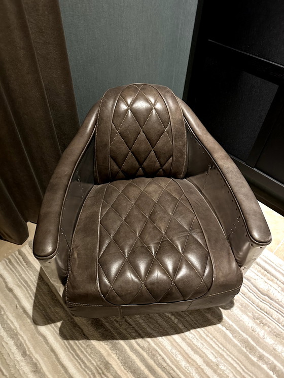 Image 1 of Aviator Chair Dark Brown Aluminum